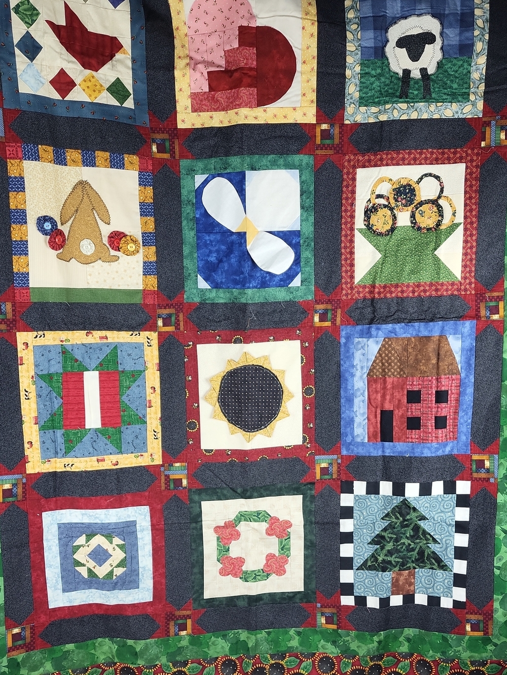 Handmade 60x50 Quilt - New Multicolor Throw Blanket